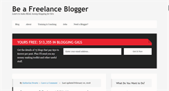Desktop Screenshot of beafreelanceblogger.com