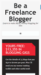 Mobile Screenshot of beafreelanceblogger.com