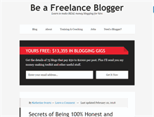 Tablet Screenshot of beafreelanceblogger.com